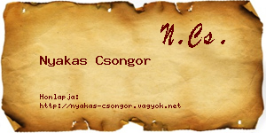 Nyakas Csongor névjegykártya